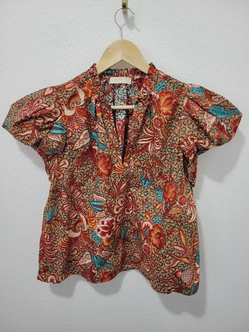 Ulla Johnson Evelyn Cotton Puff Sleeve Top Size 6